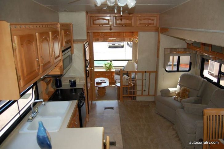 Fifth Wheel Campers With Front Living Rooms_leather_armchair_occasional_chairs_wall_unit_ Home Design Fifth Wheel Campers With Front Living Rooms