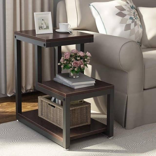 Living Room Side Tables_glass_side_table_accent_table_with_storage_drum_end_table_ Home Design Living Room Side Tables