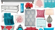 Red And Turquoise Living Room_swivel_chair_end_tables_armchairs_ Home Design Red And Turquoise Living Room