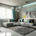 Grey And Turquoise Living Room