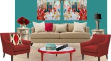 Red And Turquoise Living Room_end_tables_cocktail_table_living_room_chairs_ Home Design Red And Turquoise Living Room