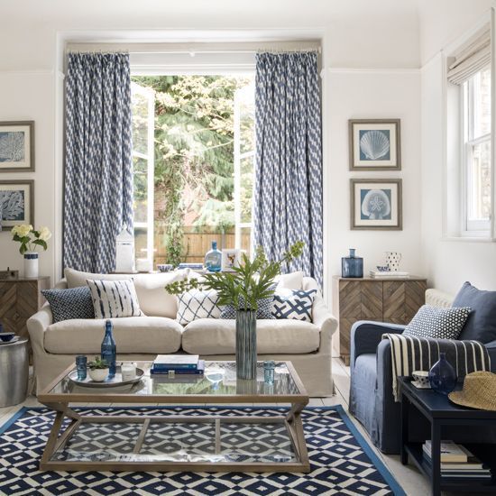 blue living room-royal blue couch Home Design Blue Living Room